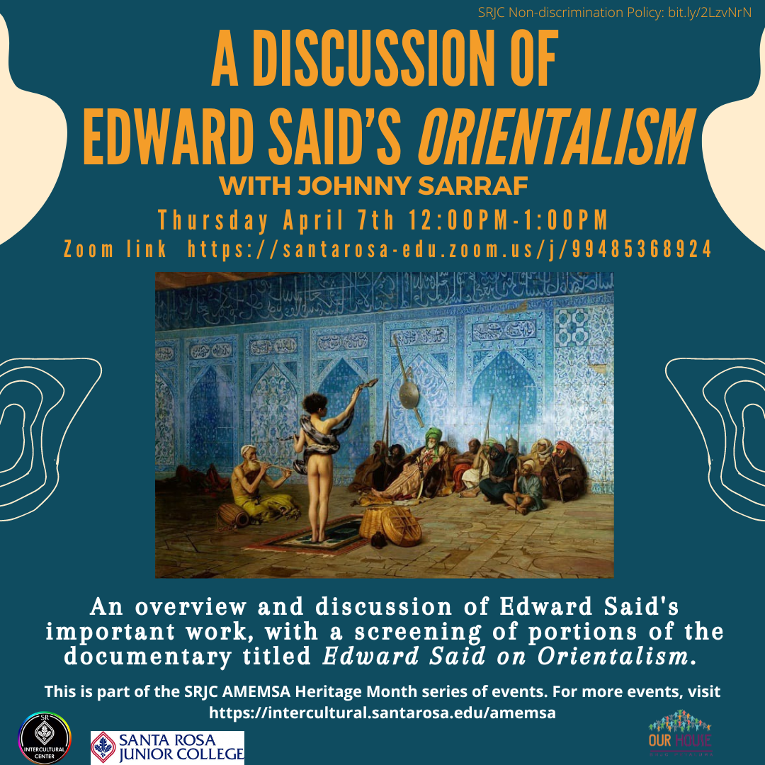 Flyer for Orientalism Talk